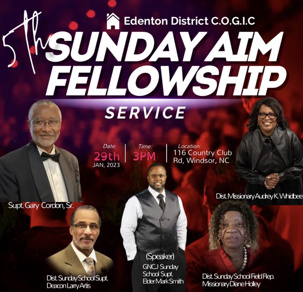 5th Sunday Fellowship at Victory Temple Church of God in Christ January 29, 2023; 3:00 PM