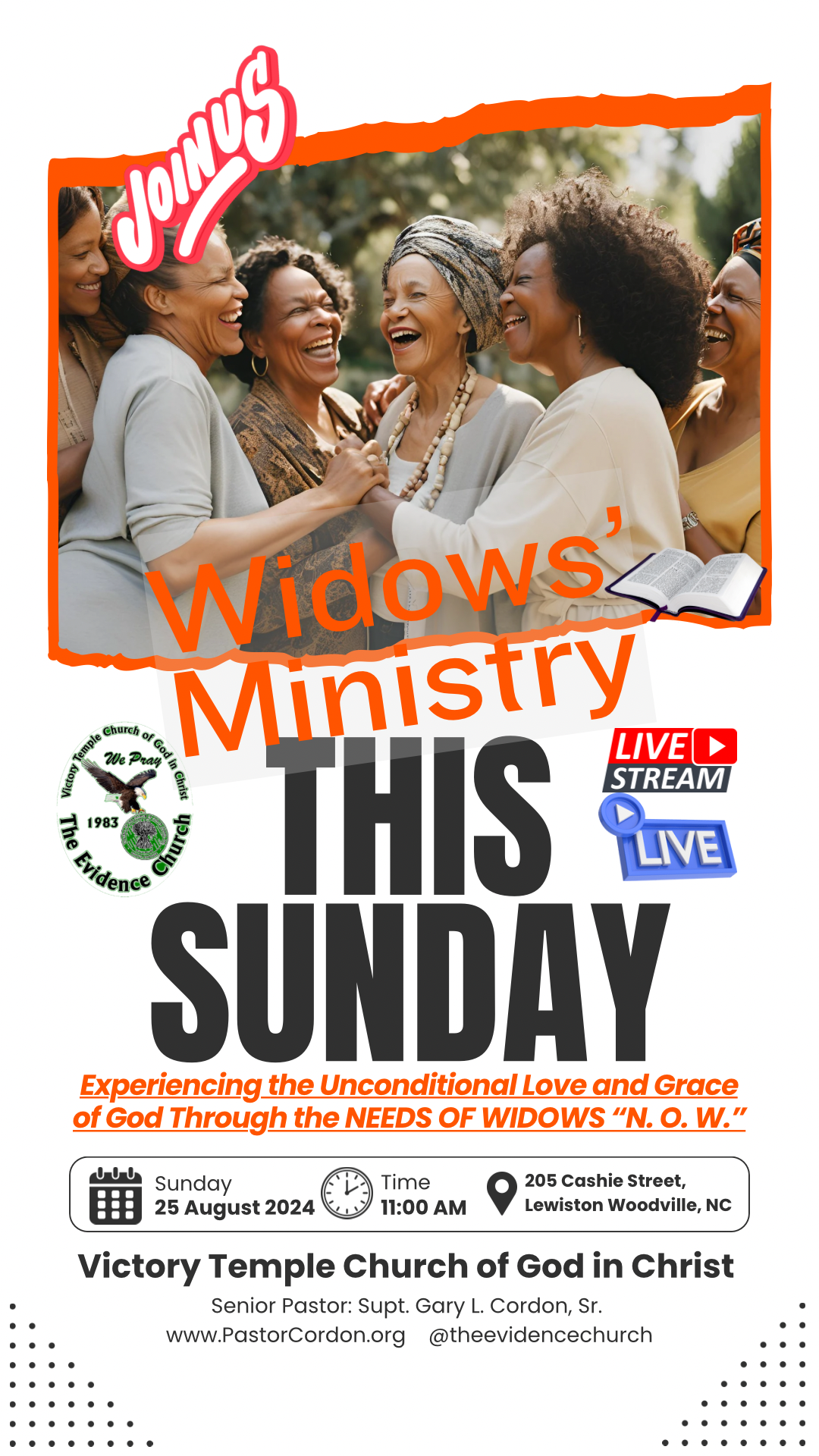 The Evidence Church Widows’ Ministry Needs Of Widows Sunday At The Evidence Church 2 at 205 Cashie Street, Lewiston Woodville, NC 27849