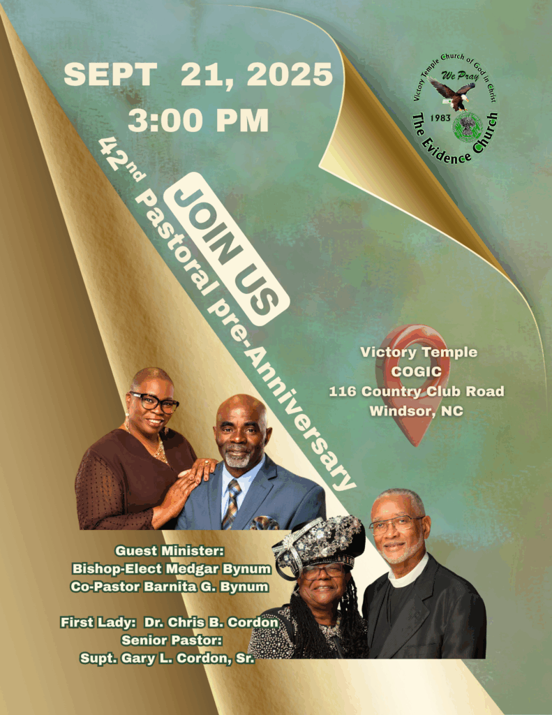 42nd Pastoral pre-Anniversary Celebration with Guest Minister Bishop-Elect Medgar Bynum of True Fellowship Church